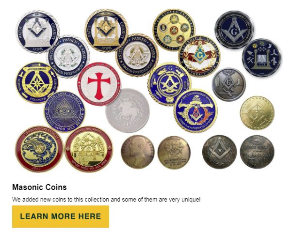 Masonic Coins at BrickMasons