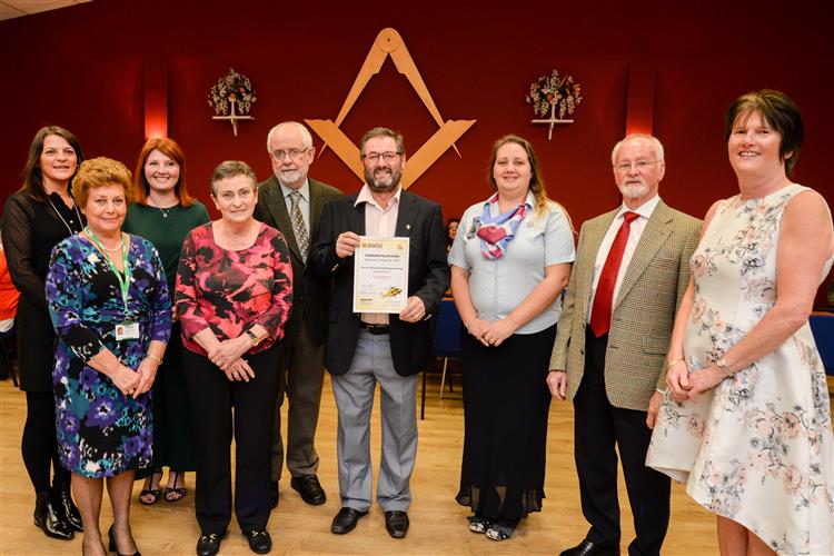England - Seven charities received donations as part of the Hereward Lodge of Freemasons’ 150th anniversary celebrations