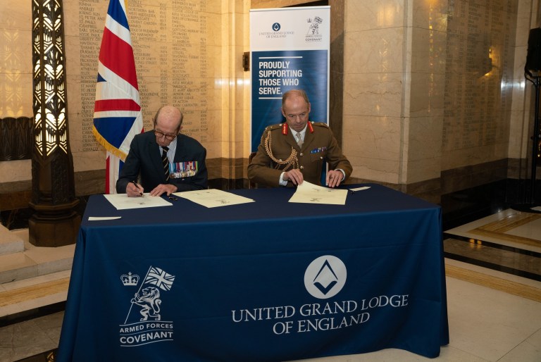 UGLE - Freemasons sign up to Armed Forces Covenant