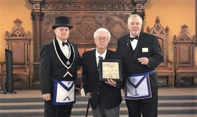 California/U.S. - A Brother recognized for a half-century of membership in good standing in the Masonic fraternity