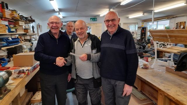 Devonshire/England - Men’s Shed project boosted by Freemasons’ donation