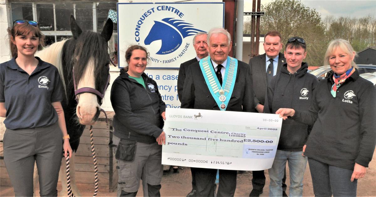 Somerset/England - Freemasons raise £2,500 for Conquest Farm