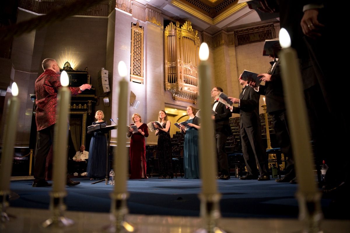 London/England - Programme of Christmas candlelight concerts at Freemasons Hall for the whole family to enjoy