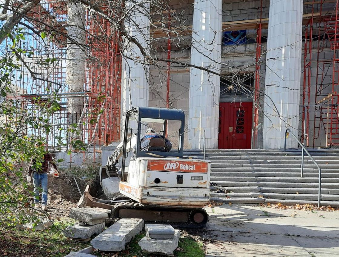 New York/U.S. - Renovation work continues at historic Masonic temple