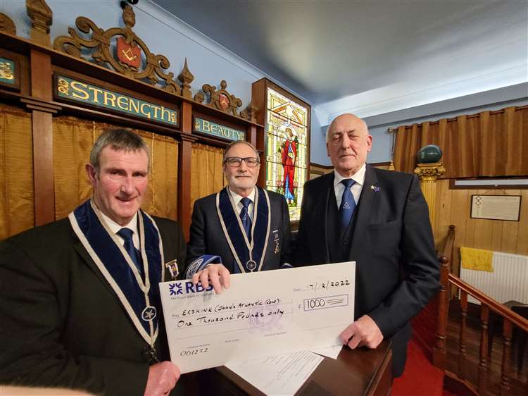 Scotland - Inverness masonic lodge supports charity fundraiser