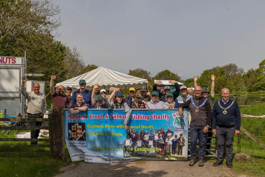 Cumbria/England - Freemasons host fishing event with Mayfield and James Rennie School