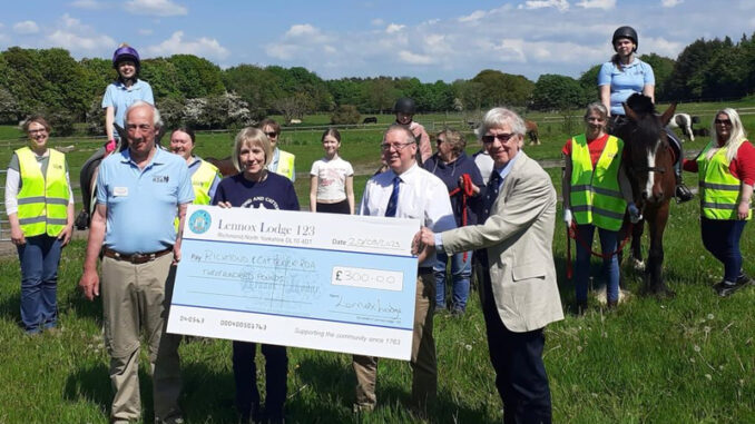 North Yorkshire/England - Freemasons donate to Riding for the Disabled group