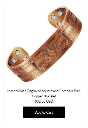 Masonic Copper Bracelets at MasonicMan